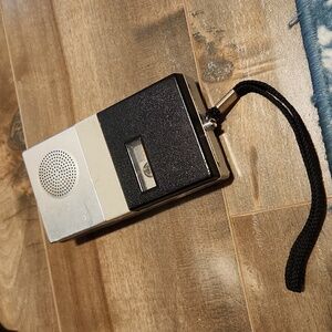 Vintage Silver and Black Cassette Recorder